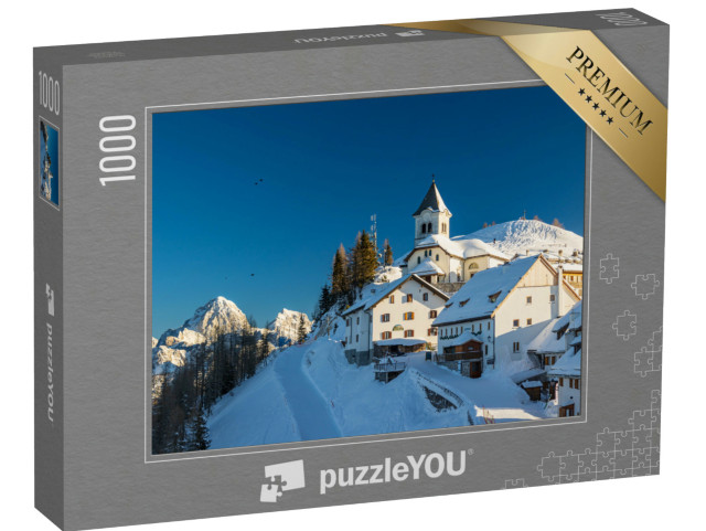 Puzzle 1000 pezzi „Pomeriggio d'inverno al Lussari, Tarvisio Camporosso, Friuli Venezia Giulia, Italia“