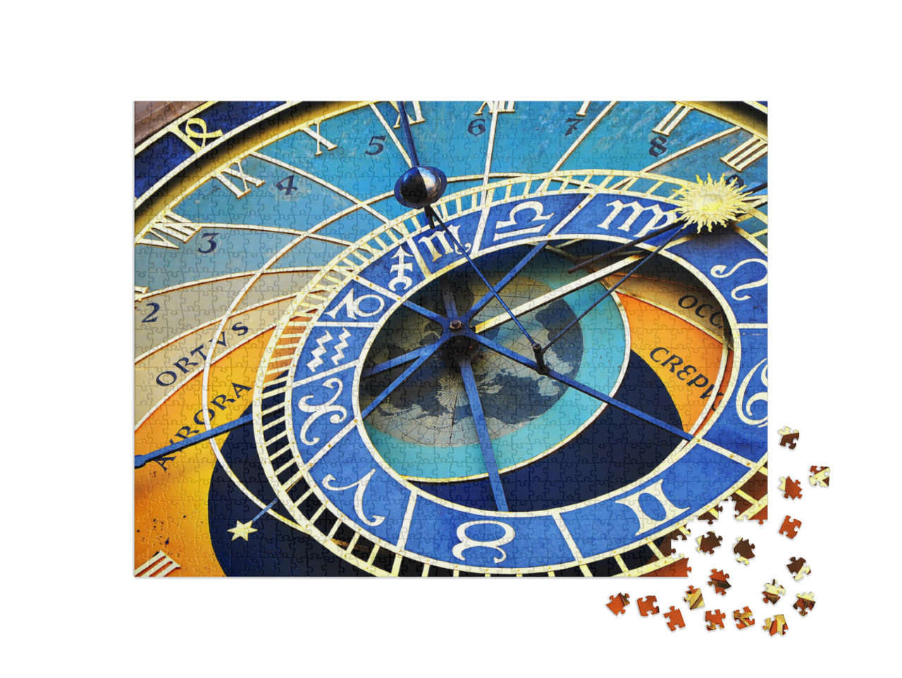 Puzzle 1000 pezzi „Bellissimo orologio astronomico di Praga nel centro storico di Praga“