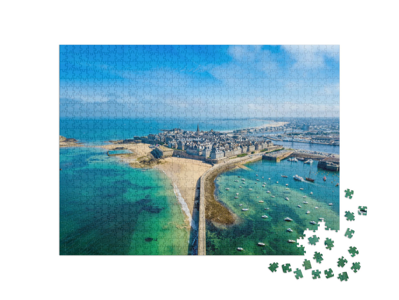 Puzzle 1000 pezzi „Saint Malo: città dei bucanieri, Bretagna, Francia“