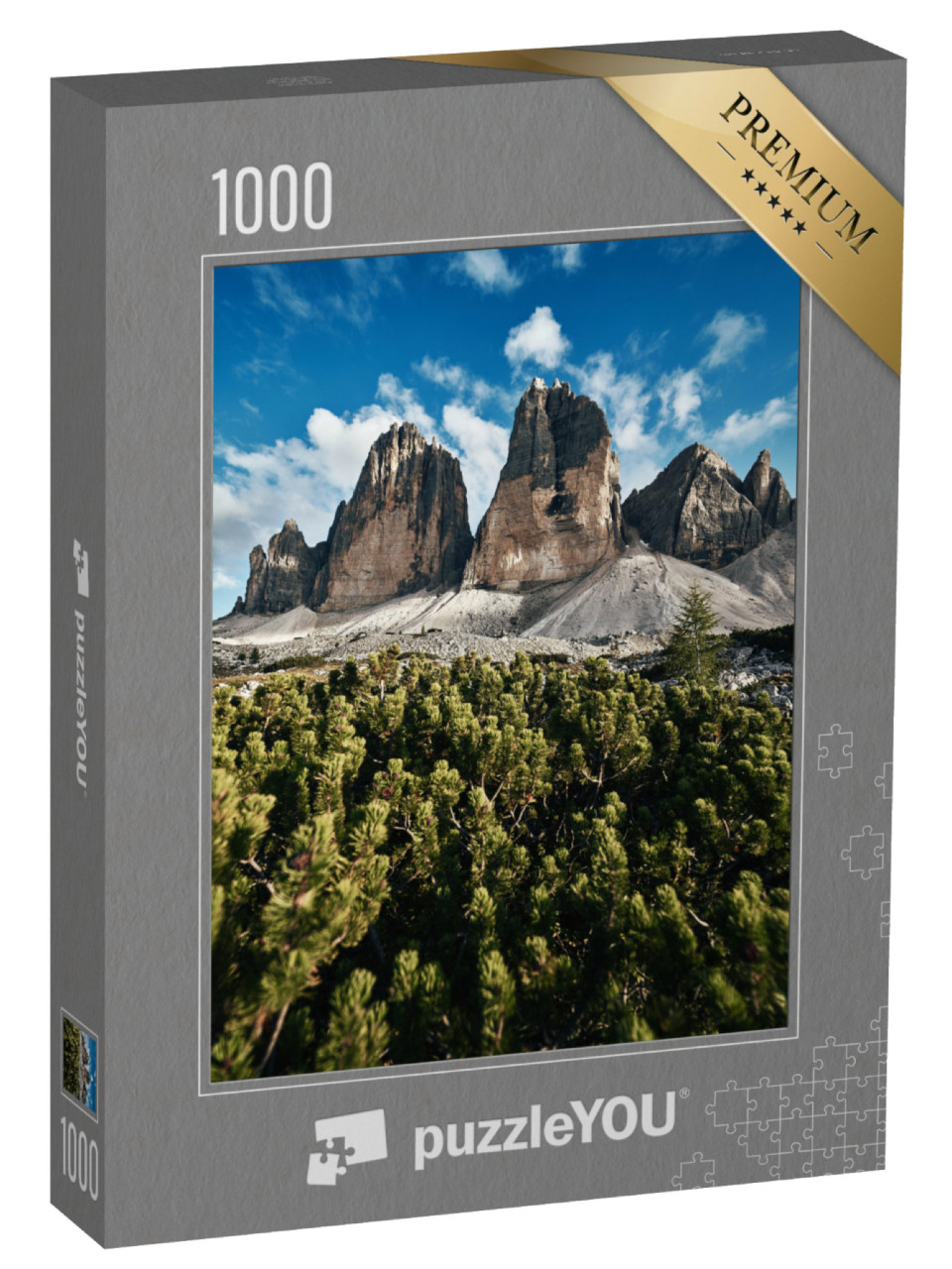 Puzzle 1000 pezzi „Le Tre Cime nelle Dolomiti di Sesto, Alpi italiane“