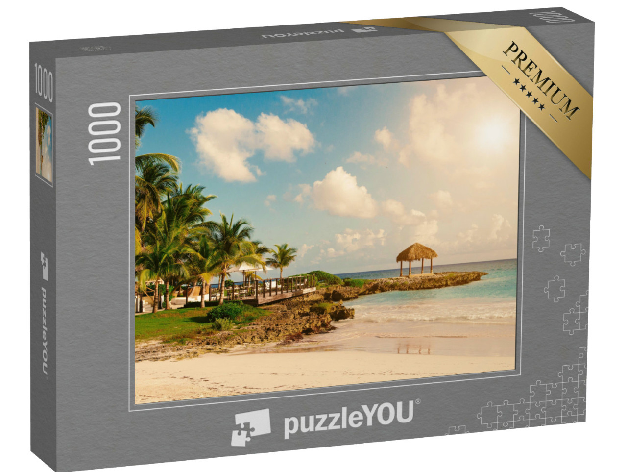 Puzzle 1000 pezzi „Spiaggia caraibica paradisiaca“