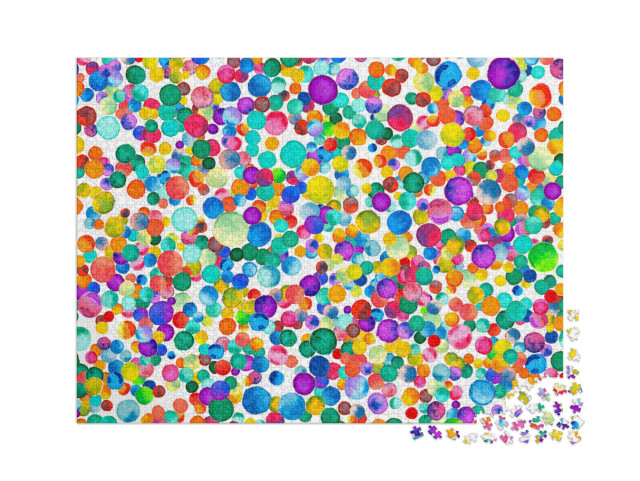 Puzzle 2000 pezzi „Pittura ad acquerello: Coriandoli colorati“