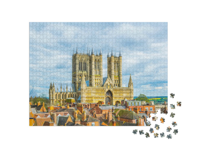 Puzzle 1000 pezzi „Cattedrale di Lincoln, Inghilterra“