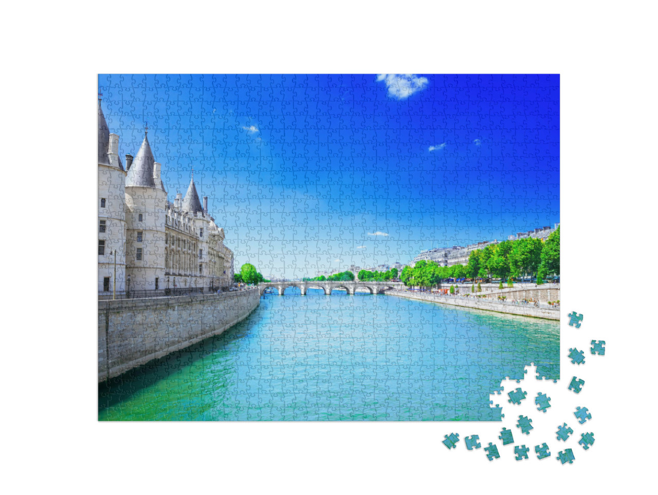 Puzzle 1000 pezzi „La Senna all'Île de la Cité a Parigi“