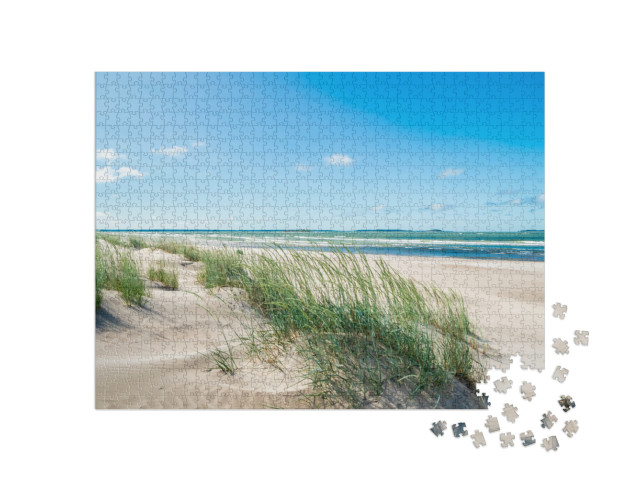 Puzzle 1000 pezzi „La bella spiaggia sabbiosa di Yyteri in estate, Pori, Finlandia“