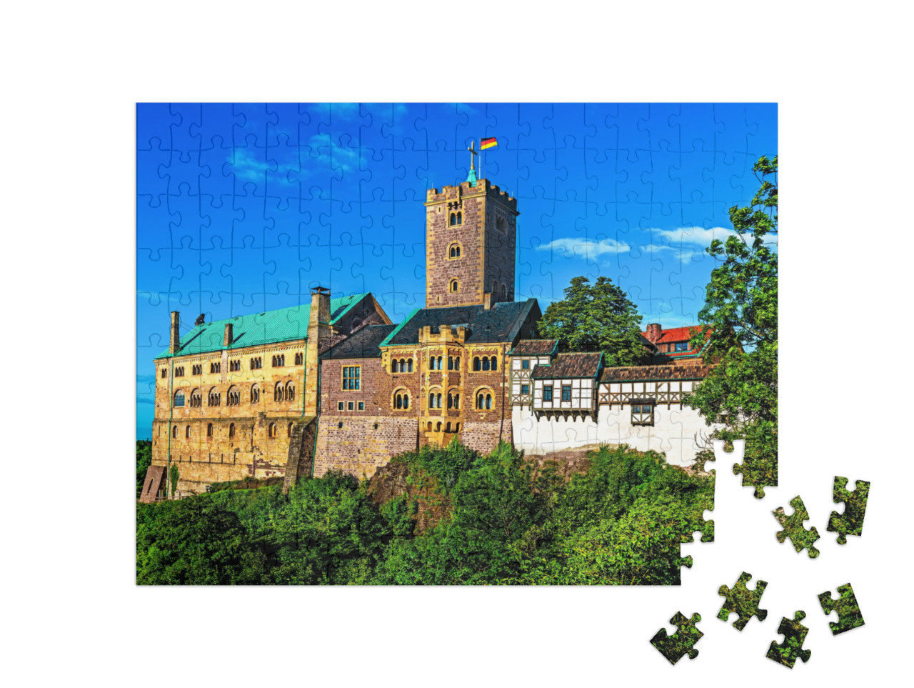 Puzzle 200 pezzi „Castello di Wartburg a Eisenach, Turingia, Germania“