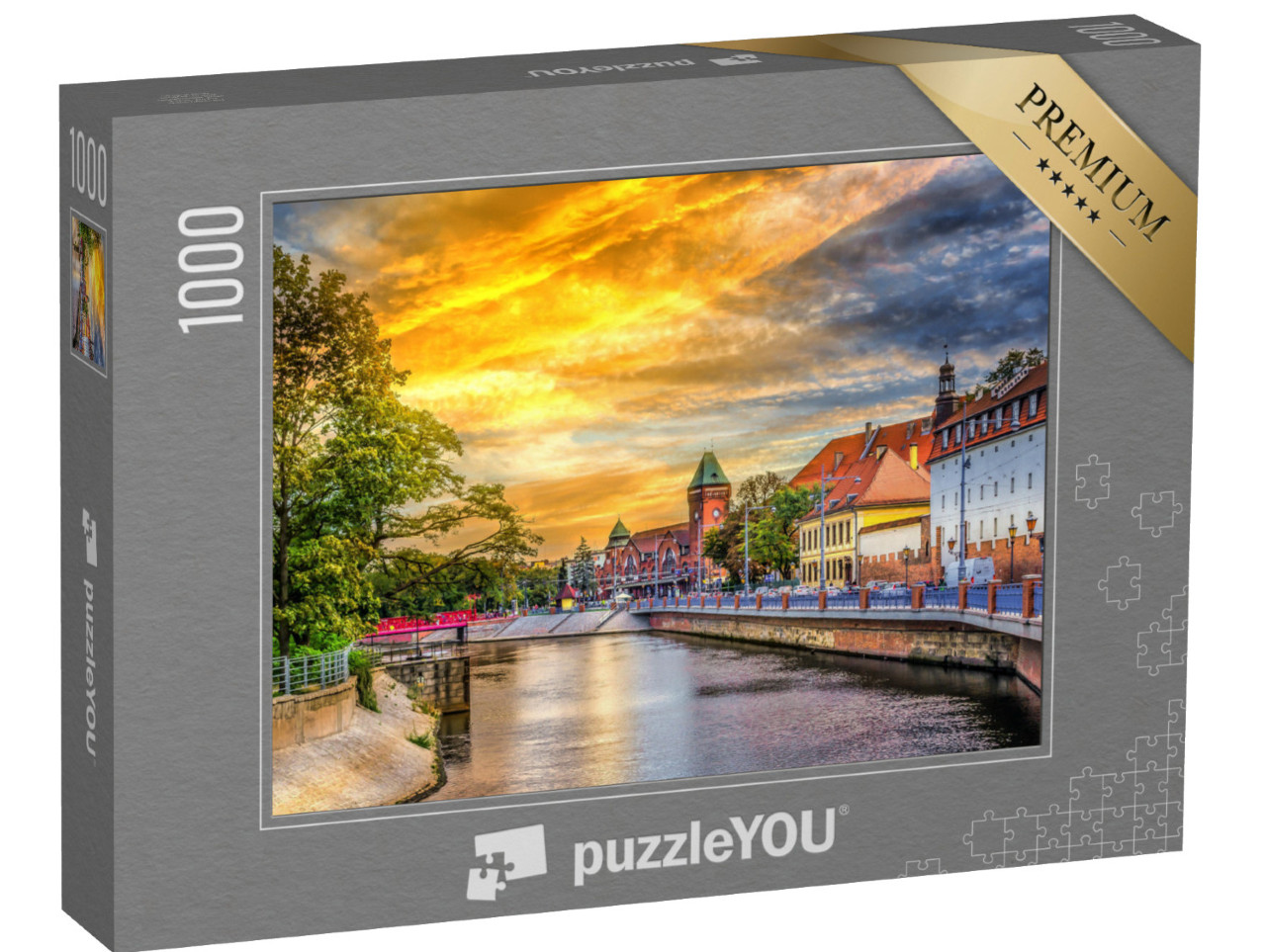 Puzzle 1000 pezzi „La città di Breslavia in un'estate di sole, Polonia“