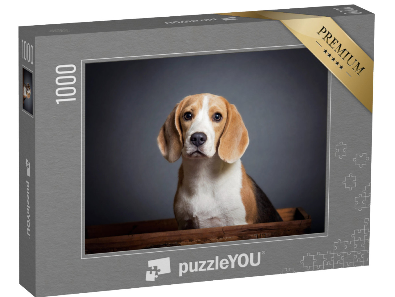 Puzzle 1000 pezzi „Ritratto di un cucciolo di beagle“