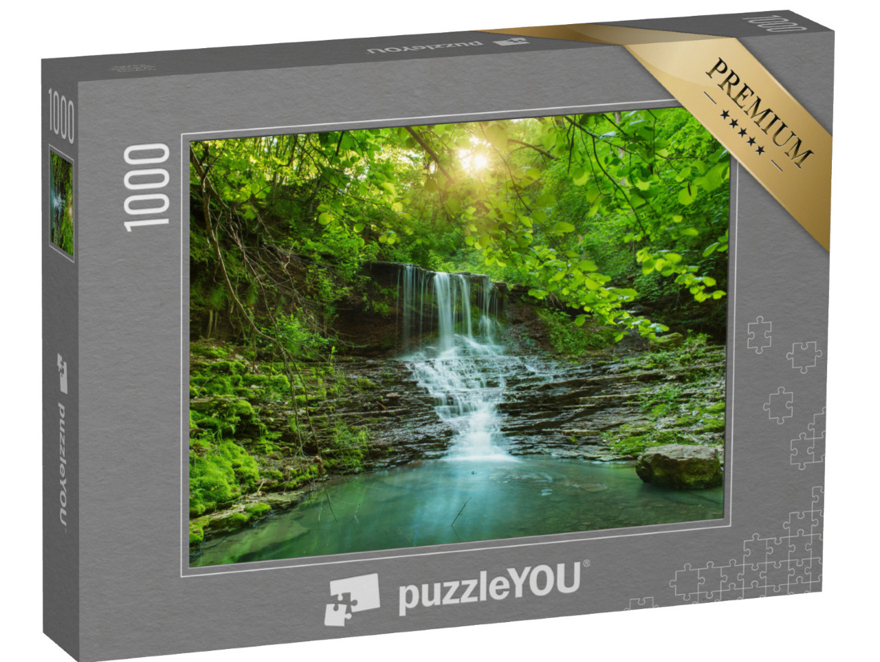 Puzzle 1000 pezzi „Cascata nella foresta pluviale“