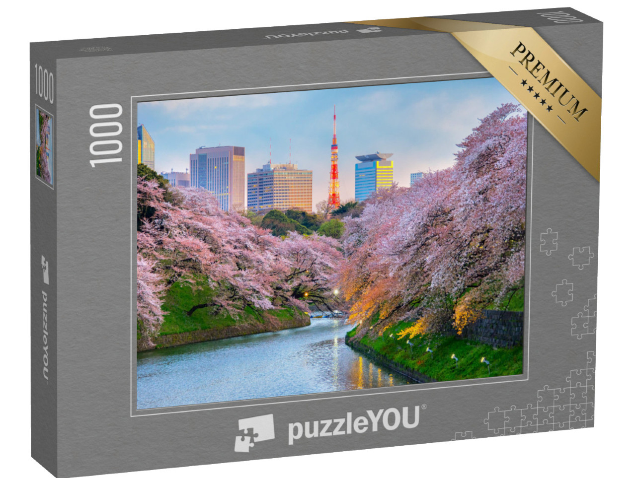 Puzzle 1000 pezzi „Fiori di ciliegio nel parco Chidorigafuchi di Tokyo“