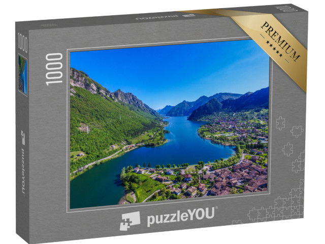 Puzzle 1000 pezzi „Lago d'Idro, Italia - vista con il drone“