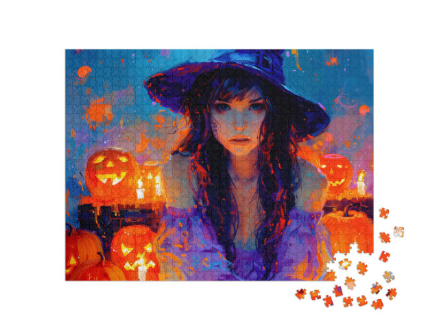 Puzzle 1000 pezzi „Strega disegnata“