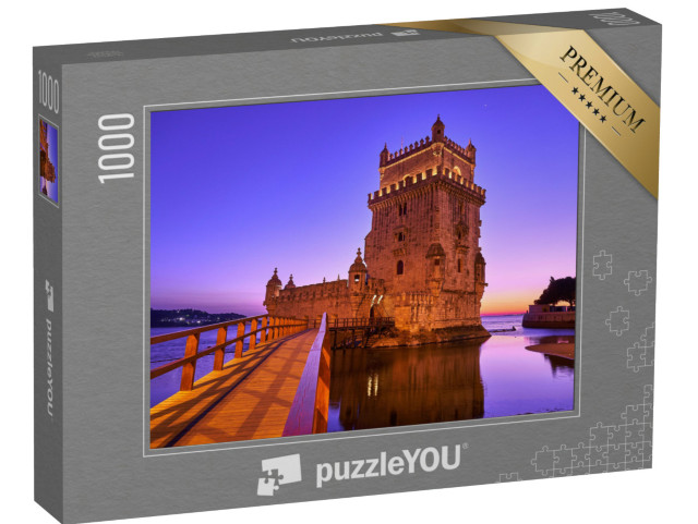 Puzzle 1000 pezzi „Tramonto sulla Torre di Belem a Lisbona, Portogallo“