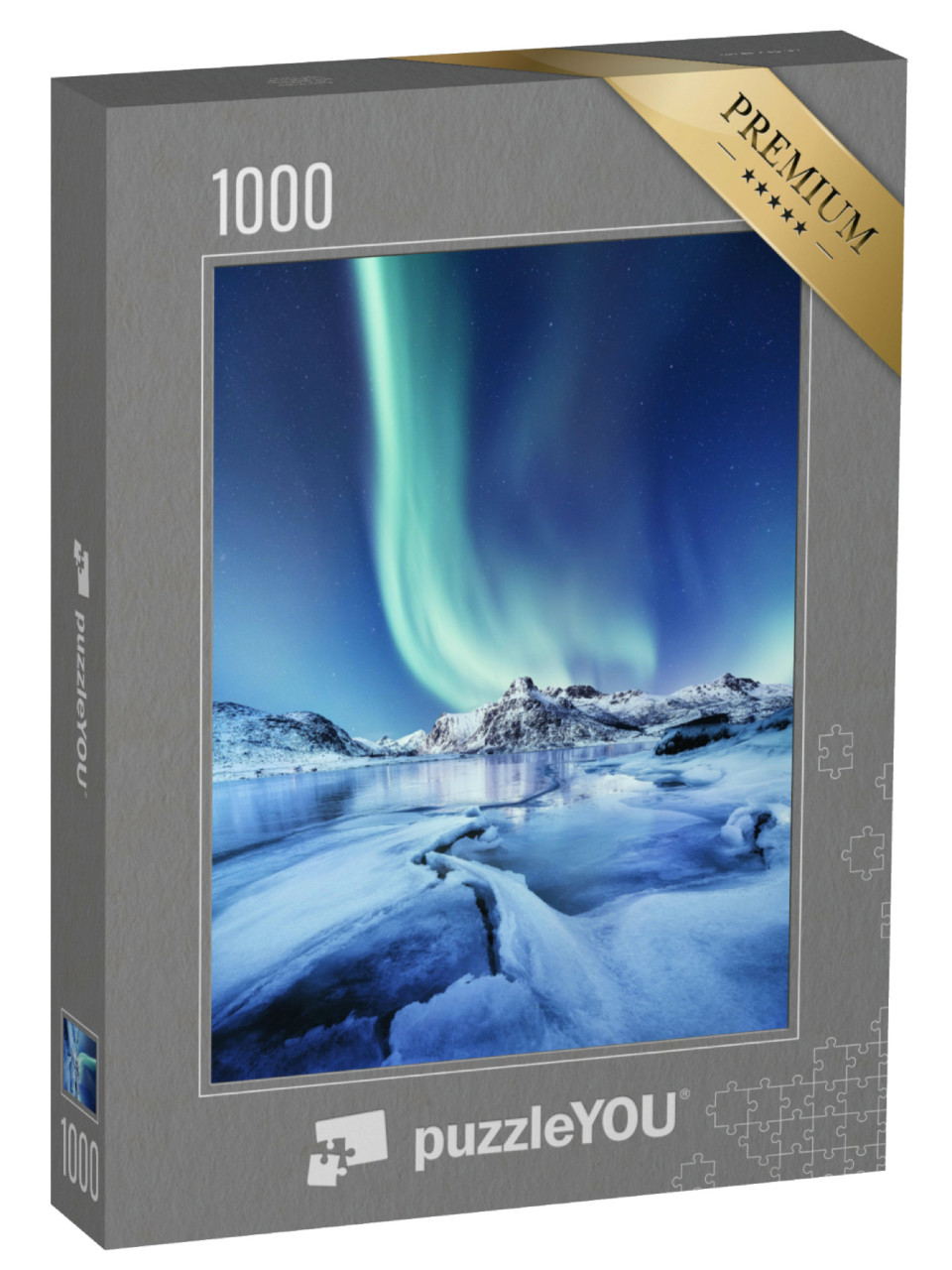 Puzzle 1000 pezzi „Aurora boreale, Isole Lofoten, Norvegia“