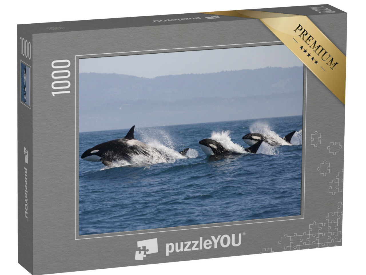 Puzzle 1000 pezzi „Banco di orche nell'oceano“