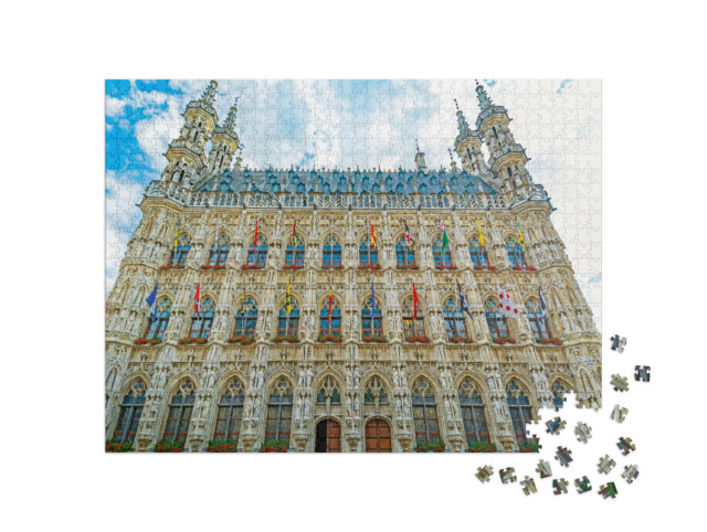 Puzzle 1000 pezzi „Lovanio in Belgio, stile tardo gotico del XV secolo“