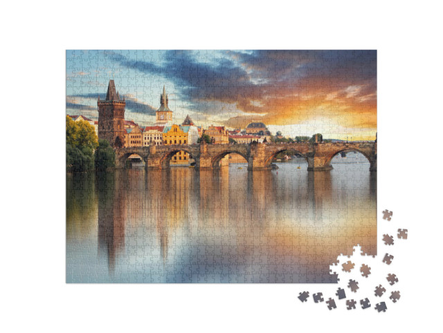 Puzzle 1000 pezzi „Praga - Ponte Carlo, Repubblica Ceca“