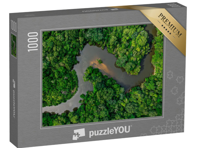 Puzzle 1000 pezzi „Giungla, attraversata da un ampio fiume“