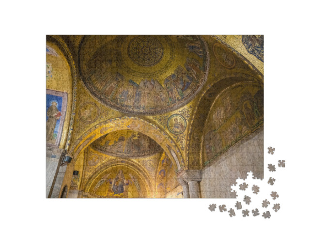Puzzle 1000 pezzi „Interno della Basilica di San Marco - Venezia, Veneto, Italia, Europa“