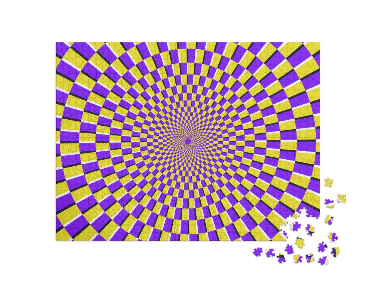 Puzzle 1000 pezzi „Illusione ottica: spirale psichedelica“