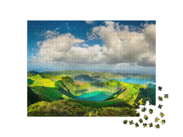 Puzzle 1000 pezzi „I laghi Blu e Verde, Azzorre“