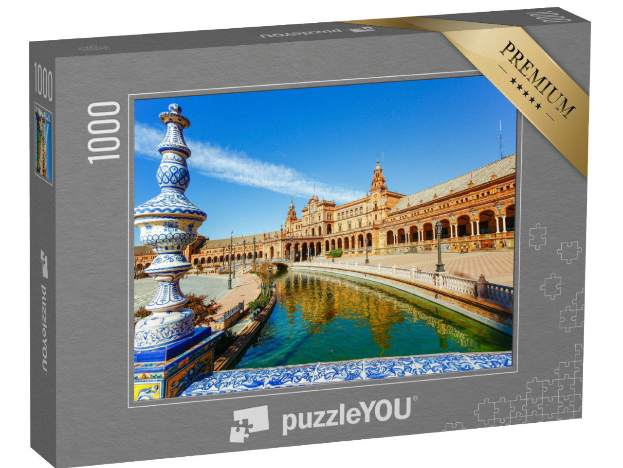 Puzzle 1000 pezzi „Piazza di Spagna, Plaza de Espana, Siviglia, Spagna“