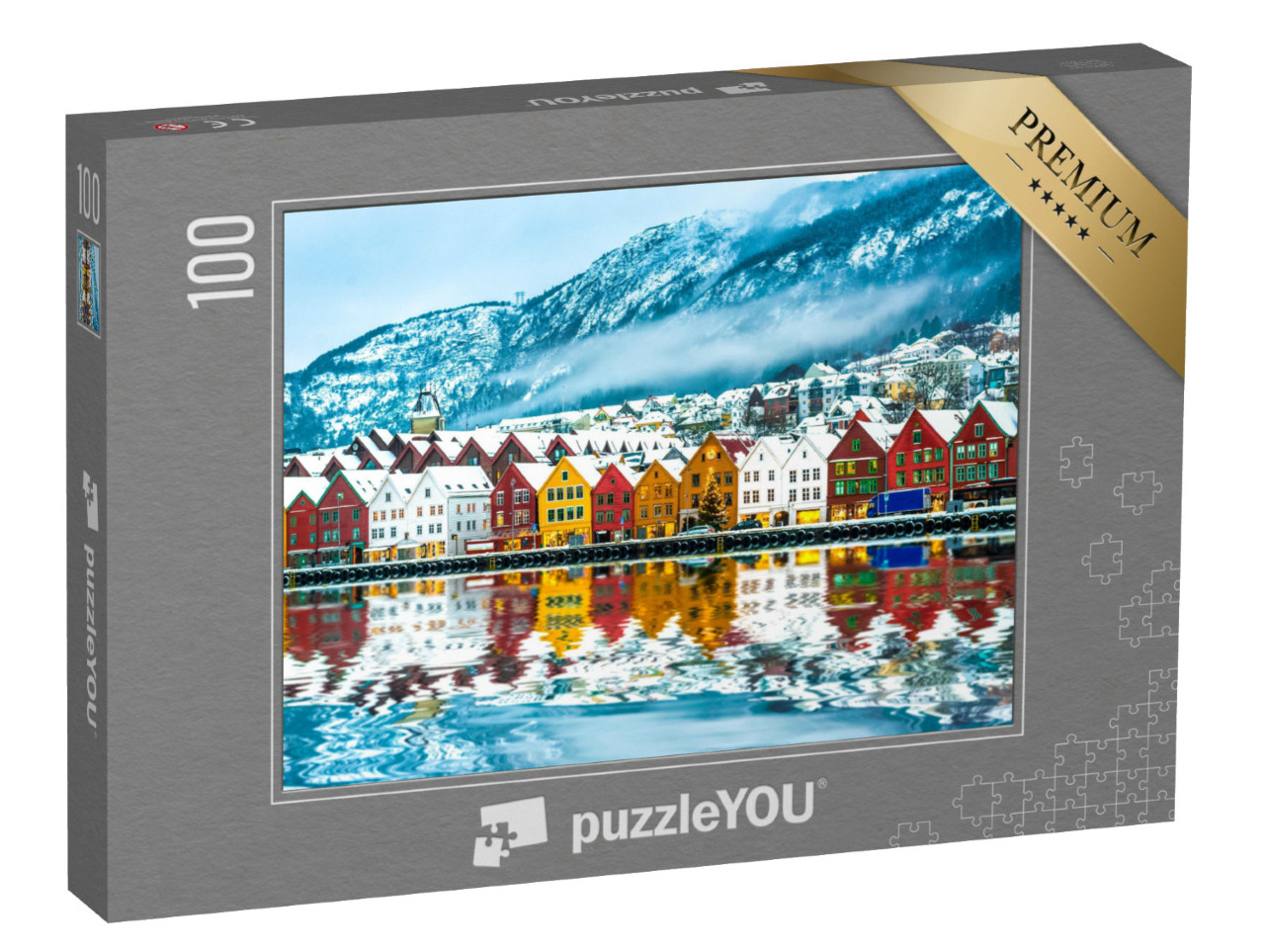 Puzzle 100 pezzi „Vista di Bergen, Norvegia“