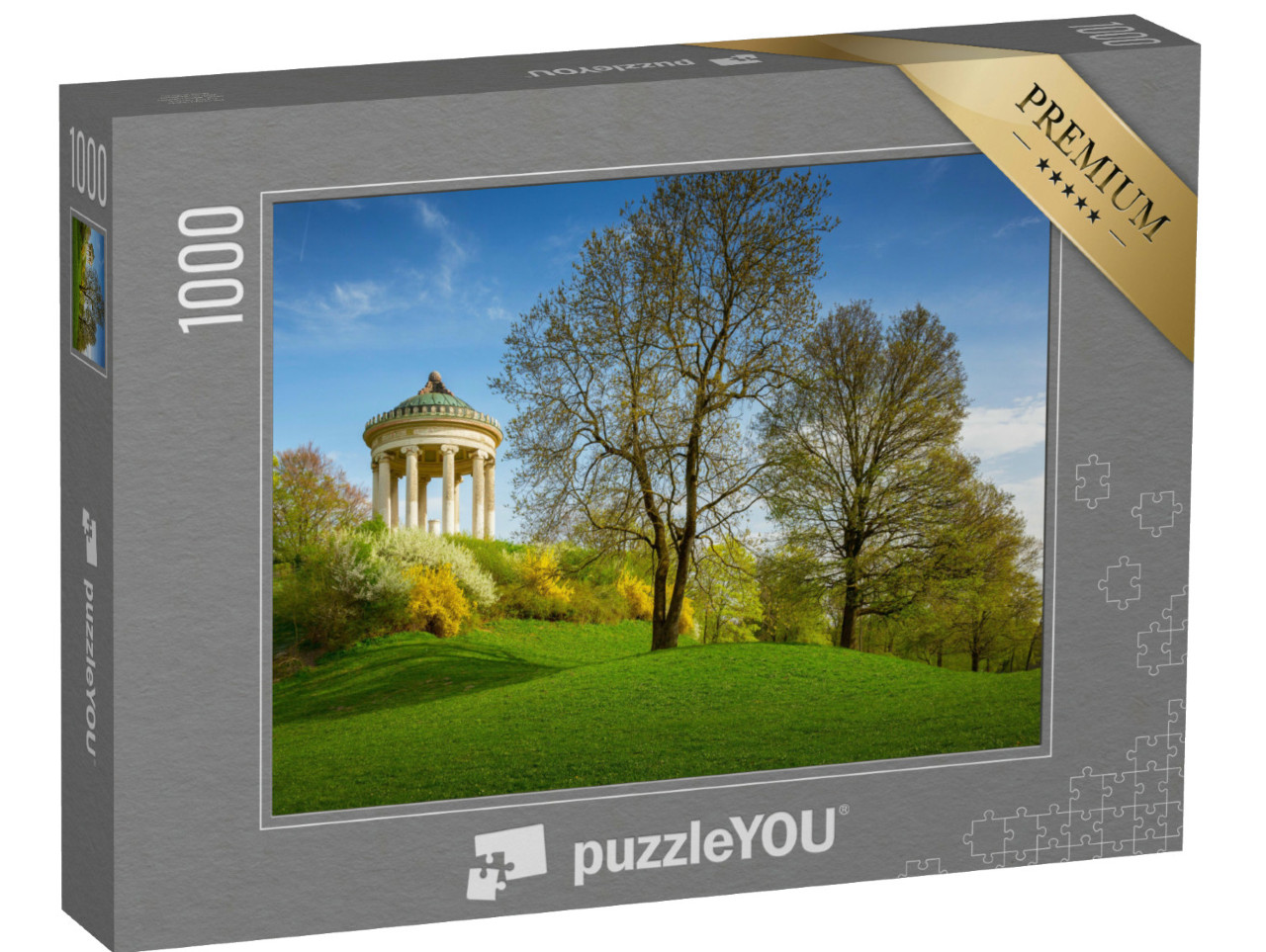 Puzzle 1000 pezzi „Tempio di Monopteros nel Giardino Inglese, Monaco di Baviera“