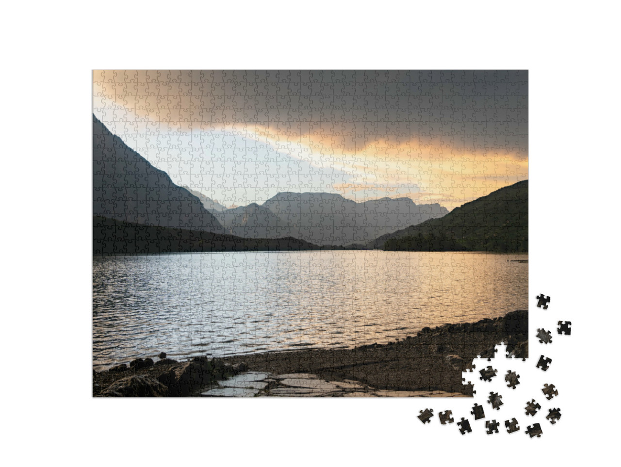 Puzzle 1000 pezzi „La splendida natura del Lago di Cavedine, Italia“