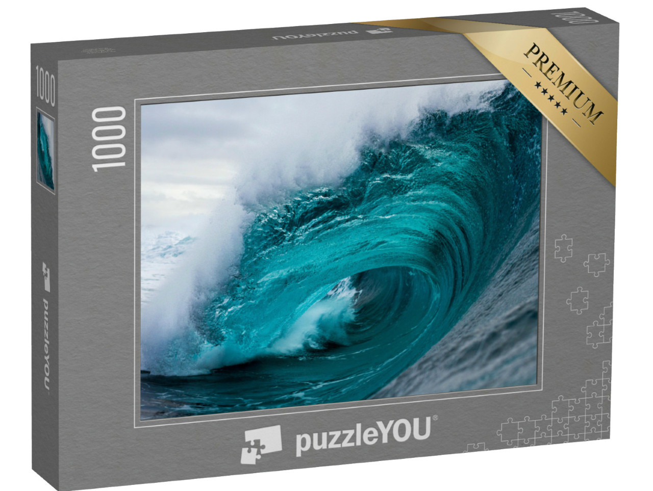 Puzzle 1000 pezzi „Un'onda enorme nell'oceano blu“
