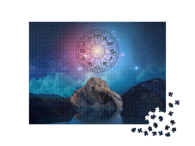 Puzzle 1000 pezzi „Segni zodiacali nel cerchio dell'oroscopo“