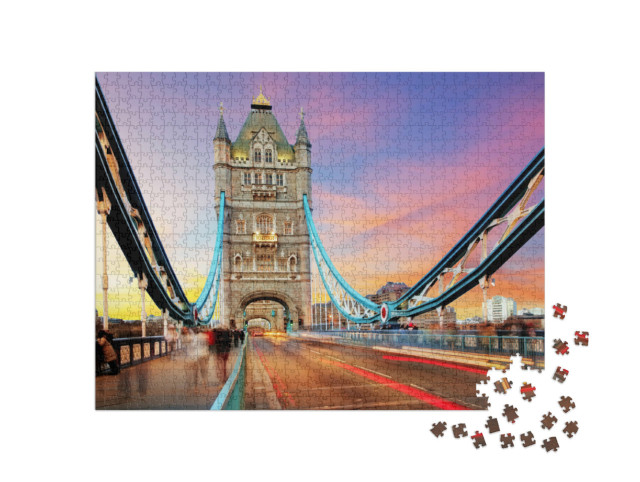 Puzzle 1000 pezzi „Luce serale sul Tower Bridge di Londra“