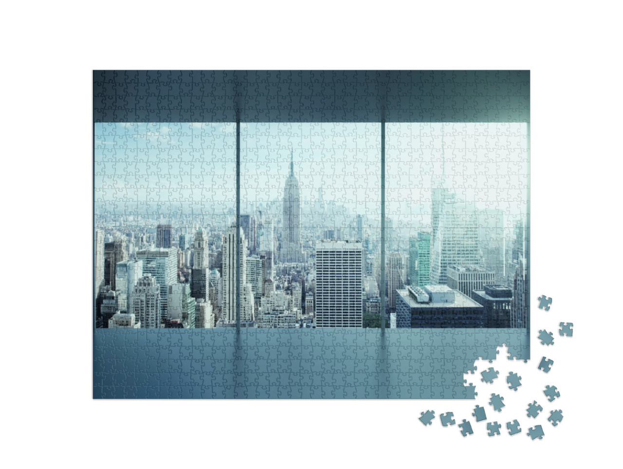 Puzzle 1000 pezzi „Ufficio moderno con una vista fantastica“