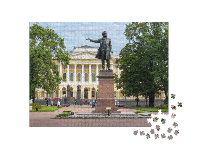 Puzzle 1000 pezzi „Monumento al poeta russo Alexander Pushkin, San Pietroburgo, Russia“