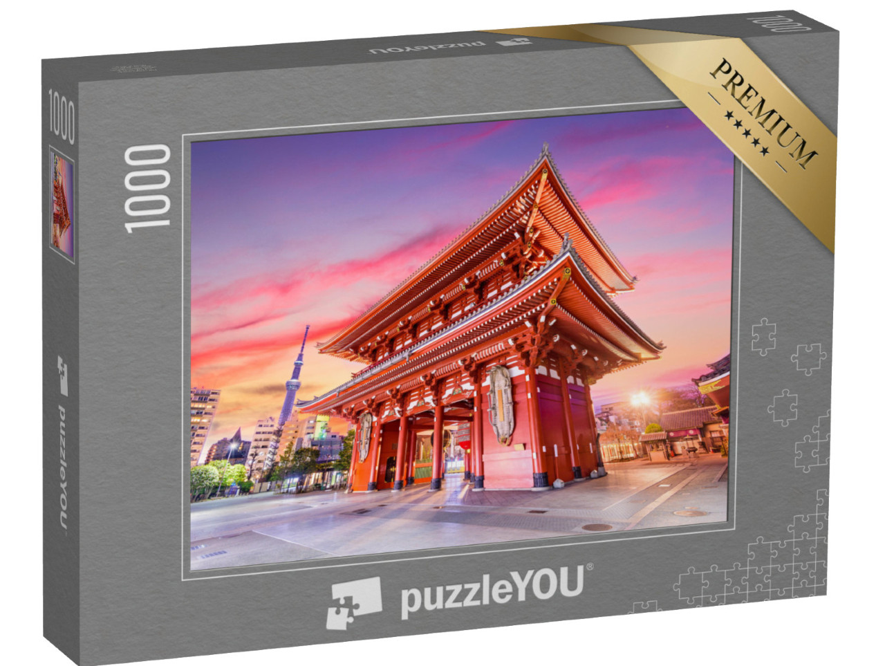 Puzzle 1000 pezzi „Porta del tempio a Tokyo, Giappone“