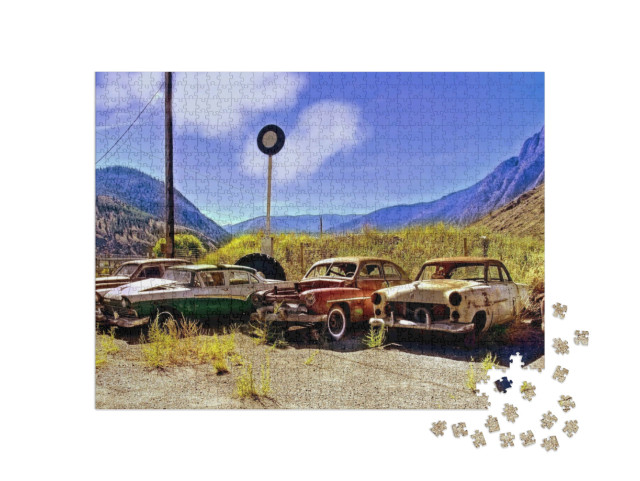 Puzzle 1000 pezzi „Auto d'epoca dismesse“
