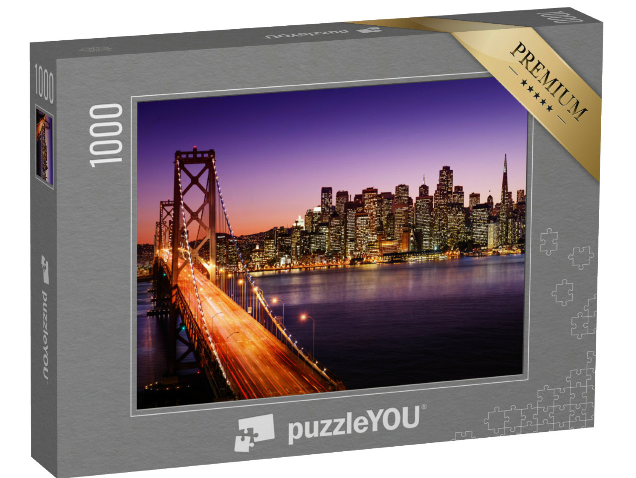 Puzzle 1000 pezzi „California: San Francisco e il Bay Bridge di notte“