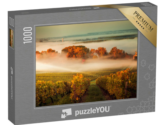 Puzzle 1000 pezzi „Vigneti al tramonto a Bordeaux, Francia“