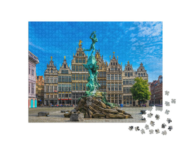 Puzzle 1000 pezzi „Il Grote Markt di Anversa , Belgio“