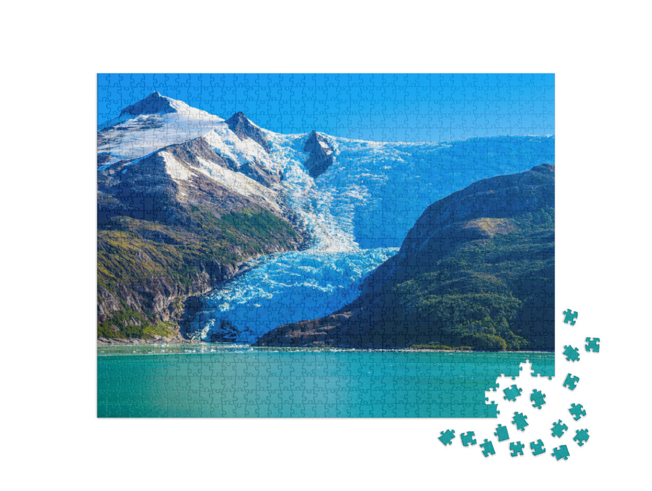 Puzzle 1000 pezzi „Ghiacciai sulla costa meridionale del Cile“