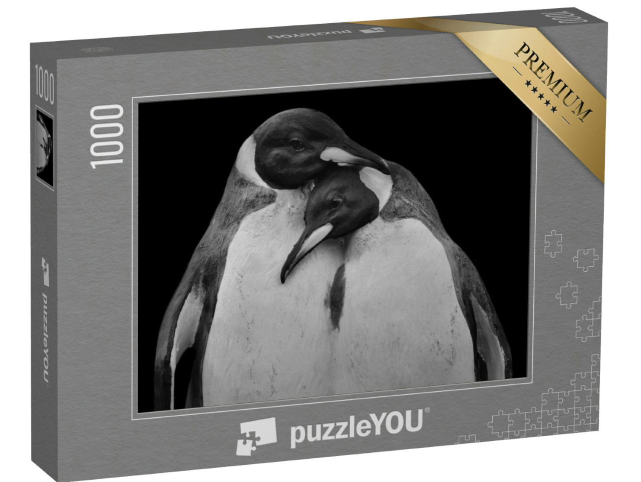 Puzzle 1000 pezzi „Coppia di pinguini in un intimo abbraccio“