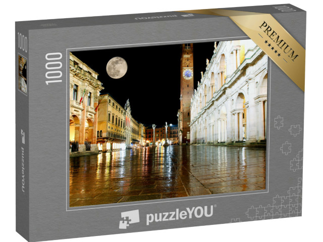 Puzzle 1000 pezzi „Piazza dei Signori di Vicenza e la Luna Piena“