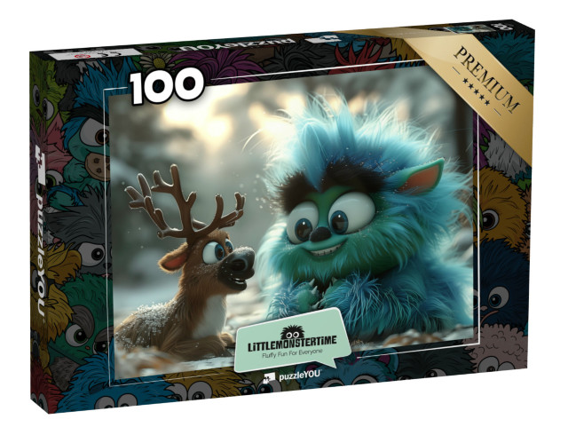 Puzzle 100 pezzi „LITTLEMONSTERTIME: Fuzzlebell e Rudy“