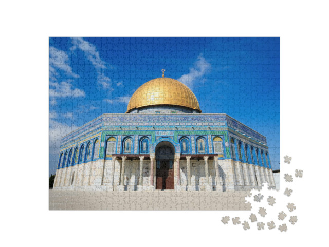 Puzzle 1000 pezzi „La Cupola della Roccia sul Monte del Tempio a Gerusalemme, Israele“