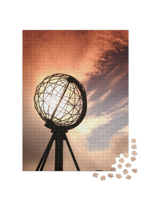Puzzle 1000 pezzi „Il globo a Capo Nord in Norvegia“