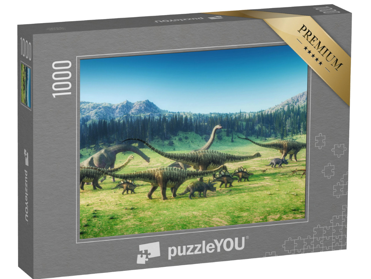 Puzzle 1000 pezzi „Dinosauri nella valle“