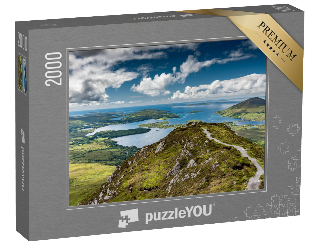 Puzzle 2000 pezzi „Sentiero escursionistico nel Parco Nazionale del Connemara, Irlanda“