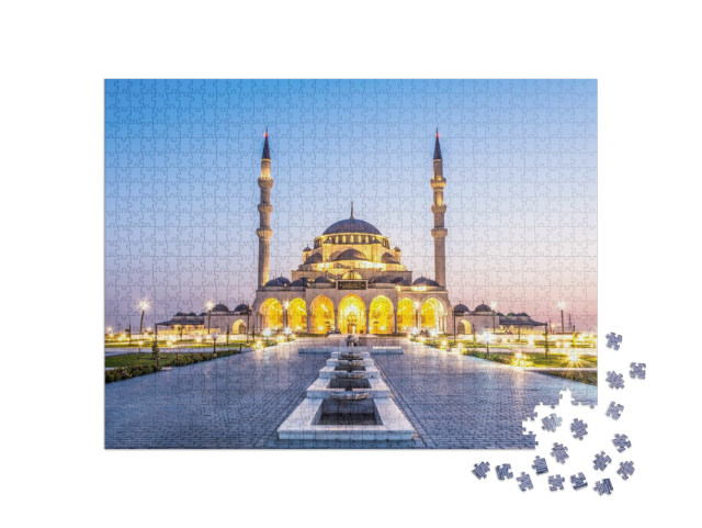 Puzzle 1000 pezzi „Sharjah, Nuova Moschea, Emirati Arabi Uniti“