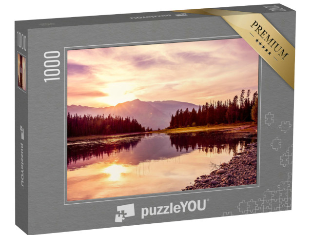 Puzzle 1000 pezzi „Lago Jackson, Parco Nazionale del Grand Teton, Wyoming, USA“