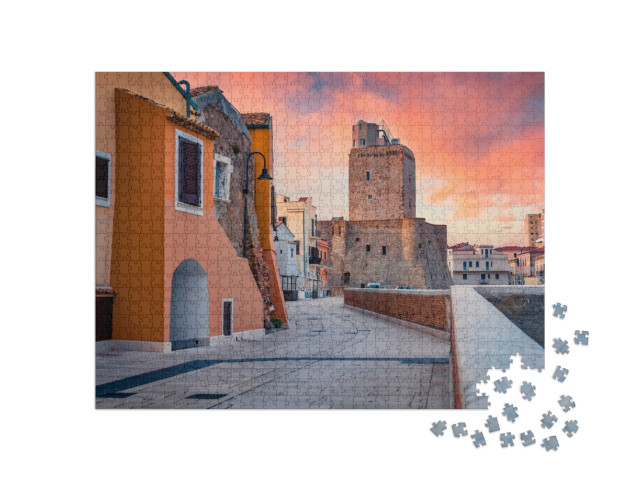Puzzle 1000 pezzi „Pittoresca vista estiva di Svevo dal Castello di Termoli“